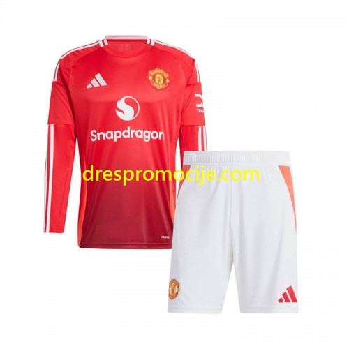 Manchester United Dres Dječji Domaći 2024/2025 Dugim Rukavima Manchester United Dres Dječji Domaći 2024/2025 Dugim Rukavima